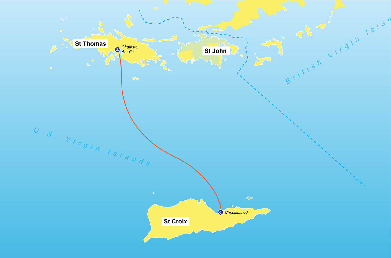 Qe IV Ferry boat map