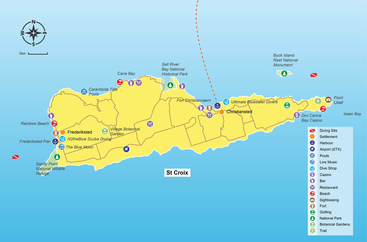 Travel to St. Croix Ferries, hotels, divings